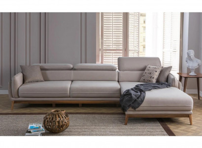 Wohnzimmer Einrichtung Designer Grau Ecksofa L-Form Sofa Couch Polstermöbel